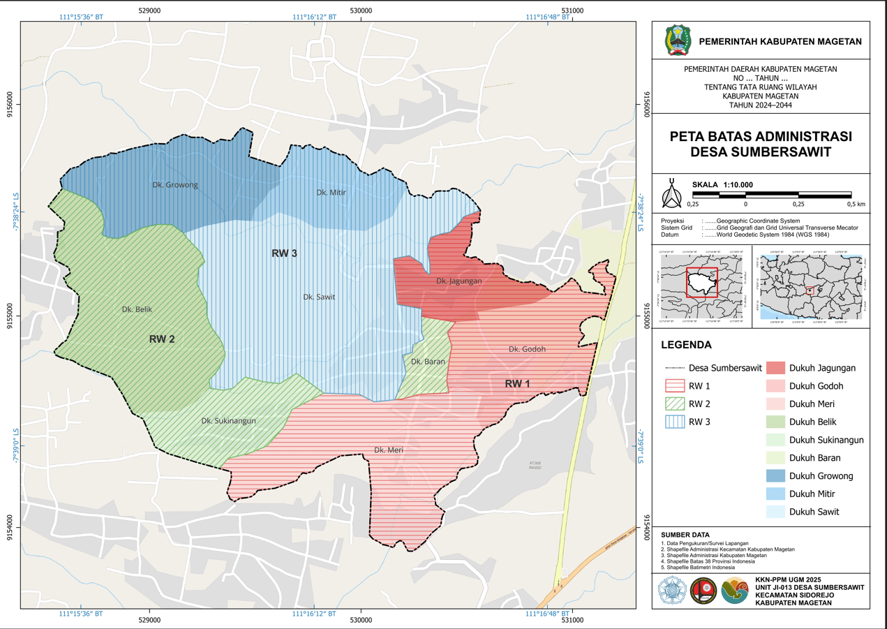 Mengenal Wilayah Desa Sumbersawit: Peta Batas Administrasi